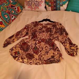 Cha cha vente floral blouse